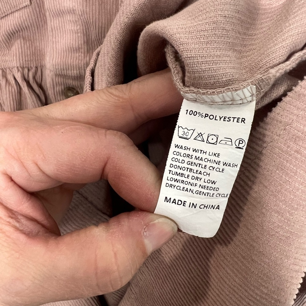 Jinzhao Corduroy Babydoll Style Buttondown - Picture 5 of 10